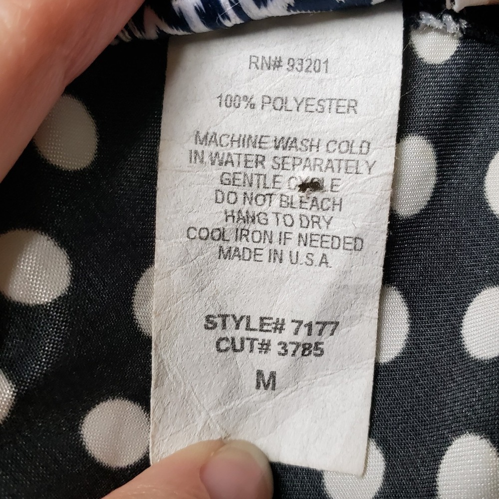 Vtg Preppy Y2K Babydoll Halter Dress Satin Polkadot Stripe Retro Graphic Sz M - Picture 14 of 16
